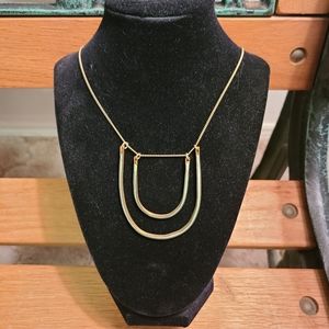 Inlay Double Arc Necklace